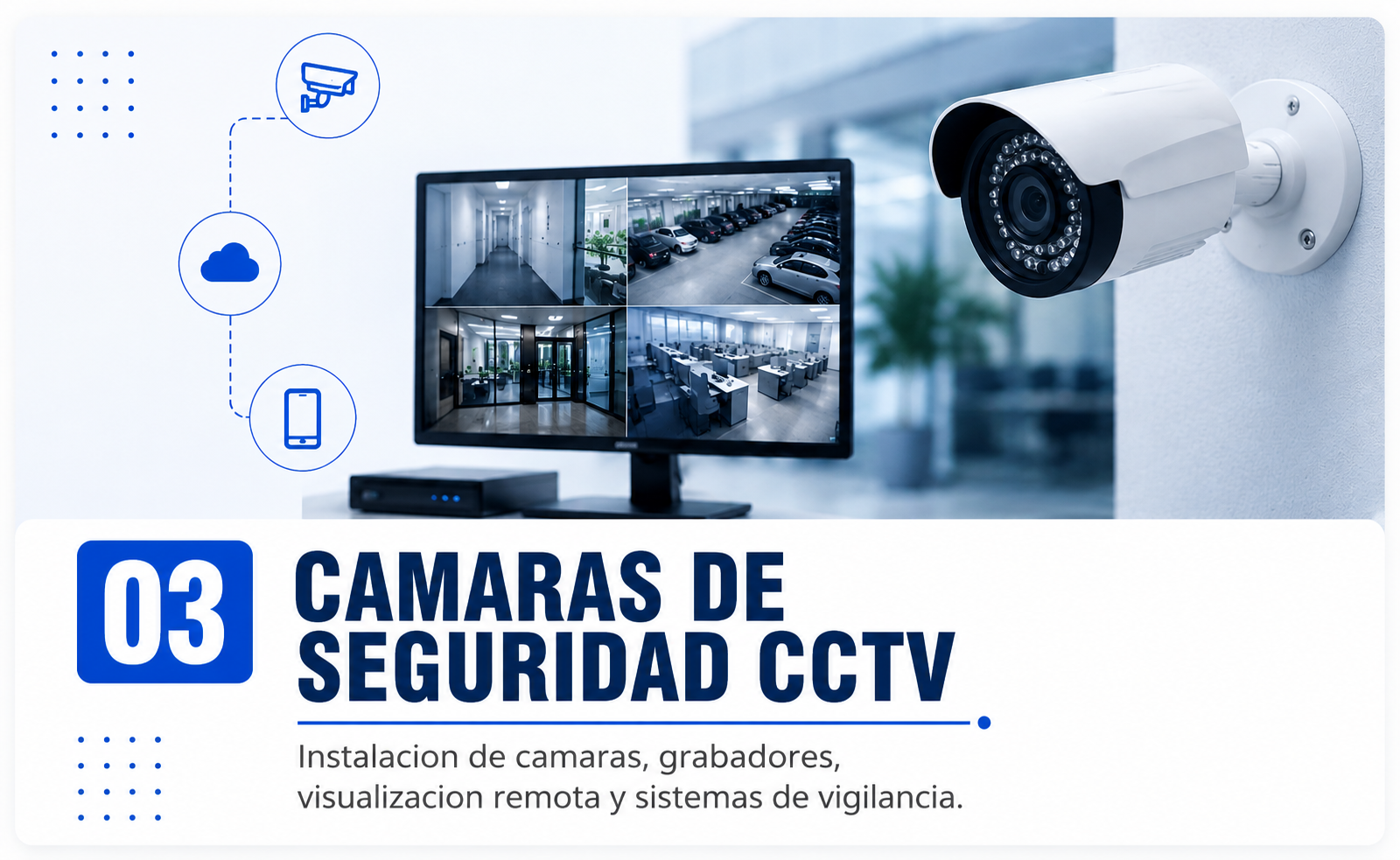 Camaras de seguridad CCTV con visualizacion remota
